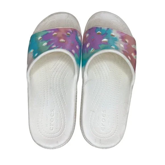 Classic Tie Crocs Womens Tie Dye Slides CROCS Shoes Crocs Classic